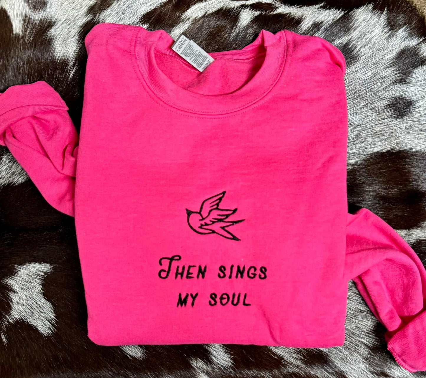 Then Sings My Soul Embroidered Tee and Sweater